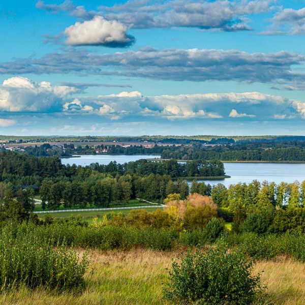 A serene landscape view, symbolizing clear and balanced vision.